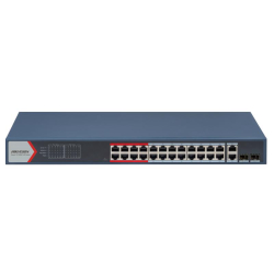 Hikvision Ds-3E1326P-Ei(B) 24Fe Poe Port (370W), 2Ge*Combo. Switch