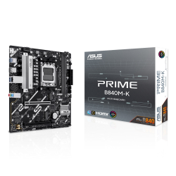 Asus Prime B840M-K Amd B840 Am5 Ddr5 8000 2Xm2 Usb3.2 Aura Rgb 2.5Gbit Lan Matx