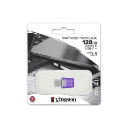 Kingston 128Gb Usb3.2 Gen 1 Datatraveler Microduo 3C 200Mb/S Dual Usb-A + Usb-C