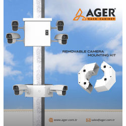 Ager Montajlı 60 Lık Yuz Tanıma Sistemi Altıgen Kamera Montaj Aparatı 