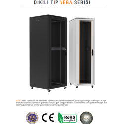 Ager Vega Serisi  24U W=800Mm D=800Mm 19''  Dikili Tip Kabinet